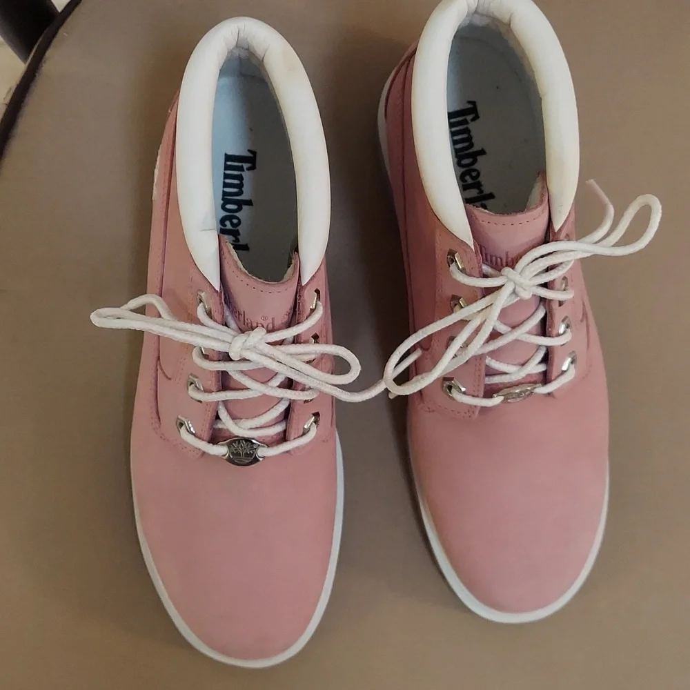 Timberland Boots, Size 7, Chukka Waterproof, Suede Leather, Pink